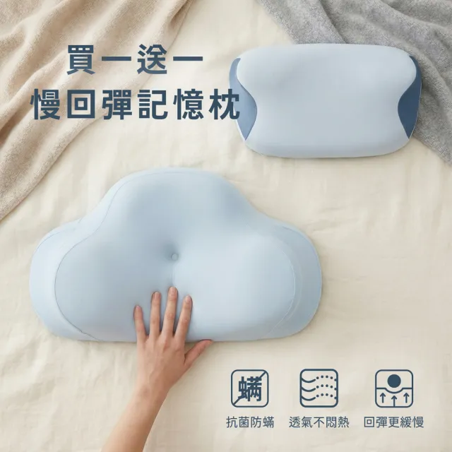 【青鳥家居】買1送1 慢回彈記憶枕 (貓耳枕/雲朵枕/枕頭/護頸枕/記憶枕)