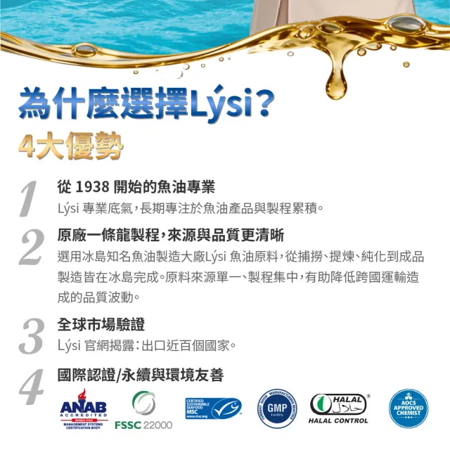 【LOVITA 愛維他】冰島優質液態魚油237ml*1瓶組 (Omega3 DHA EPA LYSI大廠 冰島魚油)