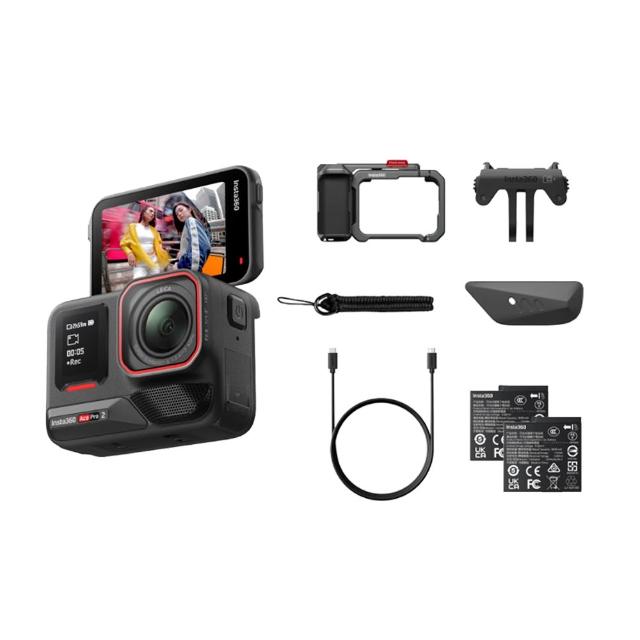 【Insta360】ACE PRO 2 翻轉螢幕運動相機 雙電版 街拍套組 灰+256G(東城代理商公司貨)