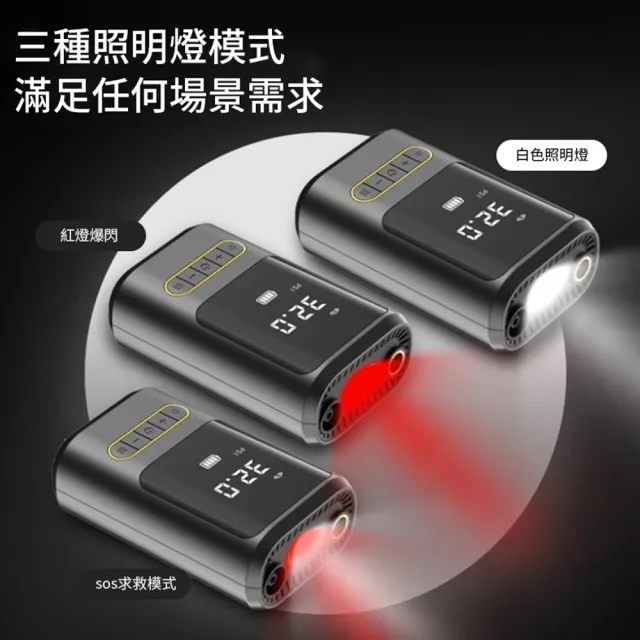 Loga 可攜式迷你車載充氣泵 車載打氣機 無線數顯充氣泵 便攜電動打氣筒 車載自行車通用 禮物