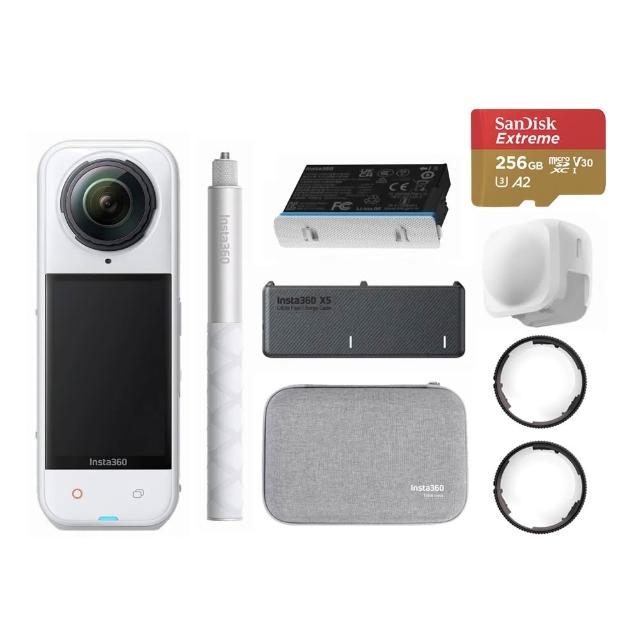 【Insta360】X5 8K全景運動相機 萬能套裝 皓月白(原廠公司貨)