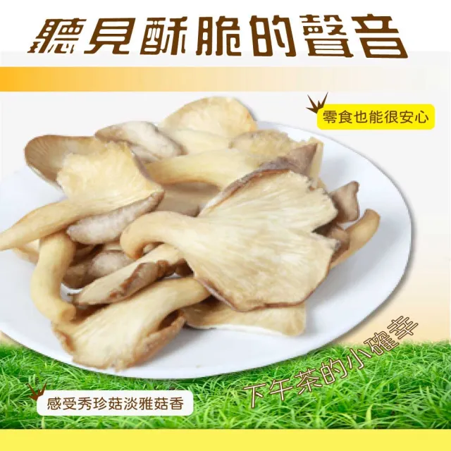 【五桔國際】菇菇脆片80gX5袋任選(香菇/杏鮑菇/秀珍菇)