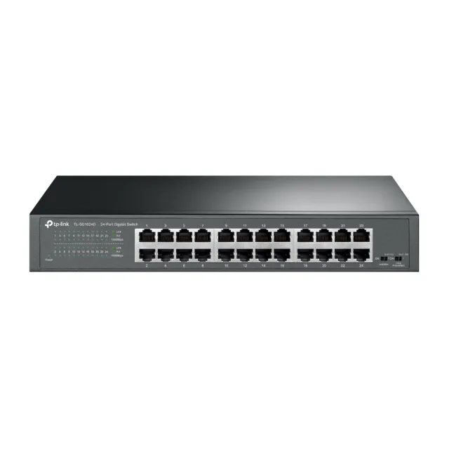 【TP-Link】TL-SG1024D 24埠Gigabit桌上/機架型乙太網路交換器(鋼殼)