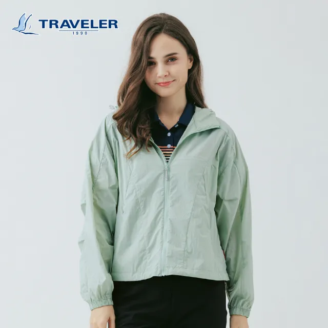 【TRAVELER 旅行者】女款輕量涼感防潑水抗UV外套 (帽馬尾結構)｜261TR221