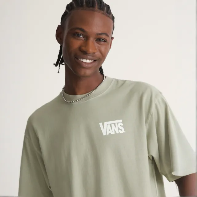 【VANS】官方旗艦 Sano 灰綠色短袖T恤