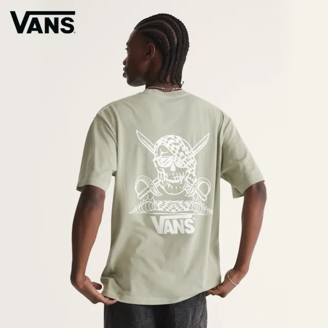 【VANS】官方旗艦 Sano 灰綠色短袖T恤