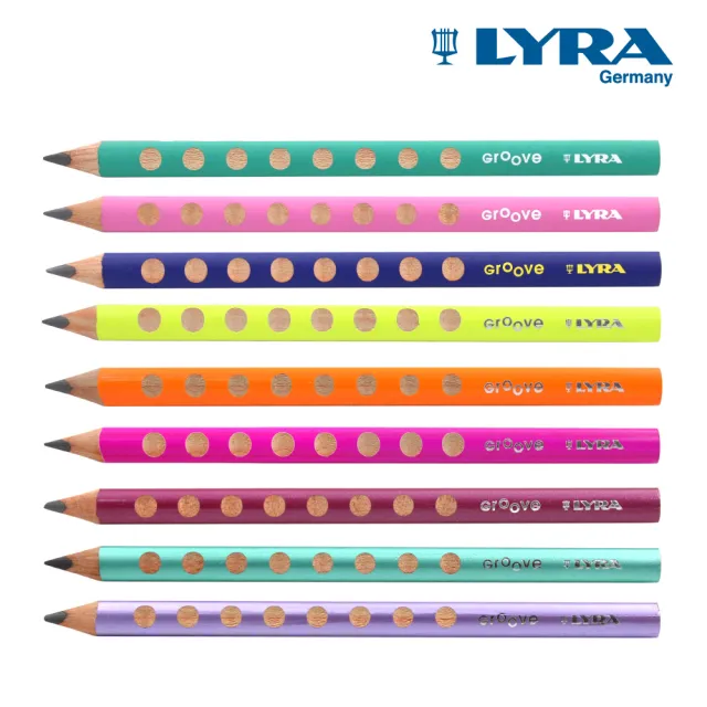 【LYRA】三角洞洞鉛筆18入/任選三色各6支(德國製 三角鉛筆 大三角鉛筆 洞洞筆 粗三角鉛筆)