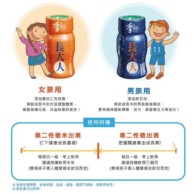 【李時珍】長大人男生x36瓶(加贈即期品長大人12瓶)