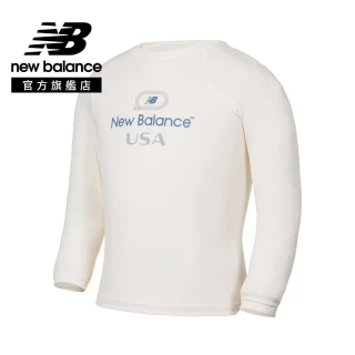 【NEW BALANCE】NB 童裝 長袖上衣_男童/女童_淺紫/米色_7DG2612WIV_7DG2612WLPU