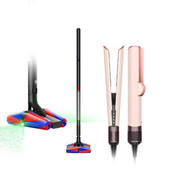 【dyson 戴森】HT01 二合一吹風直髮器(粉霧玫瑰色) + PencilVac Fluffycones SV50鉛筆/筆型吸塵器 (超值組)