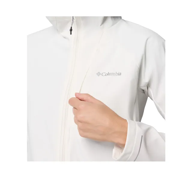 【Columbia 哥倫比亞】女款-防潑水軟殼外套-Trailborne™ Softshell-海鹽白(UWR24230ES/KS)