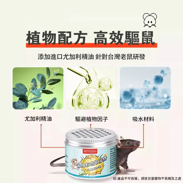米維松防鼠凝膠 100克x6罐/入 天然驅鼠 驅鼠 老鼠剋星