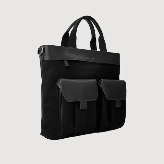【BRAUN BUFFEL 德國小金牛】馬可-A 托特包-黑色(BF587-57-BK) 男包送禮推薦