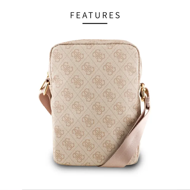【GUESS】經典三角滿版LOGO都會系列 8吋平板 側背包