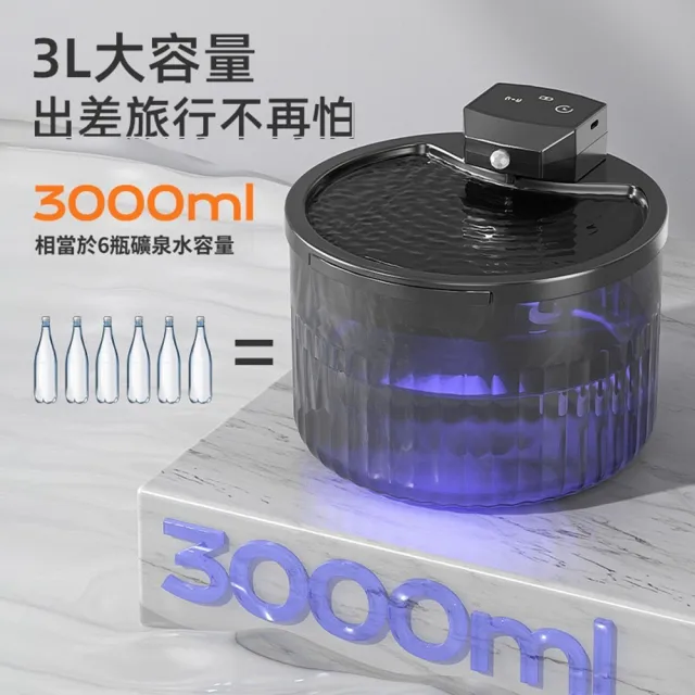 【Quality 聚家】寵物飲水機 貓咪飲水機 無線感應 寵物智能飲水器 自動循環流動(紫外線殺菌/恒溫加熱)