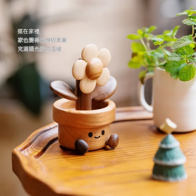 超微米 可愛擺件裝飾 創意治愈系解壓禮物 木質辦公桌面擺飾 送朋友 情緒穩定神器