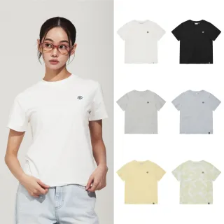 【Wacky WiLLY】官方旗艦館 女款LILY徽章經典短袖上衣(WMS短袖上衣 黑/淺灰/淺黃/天藍/綠暈染/白色)