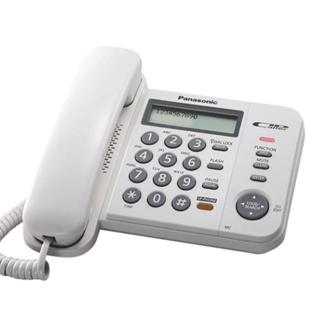 【Panasonic 國際牌】有線來電顯示電話機-白(KX-TS580)