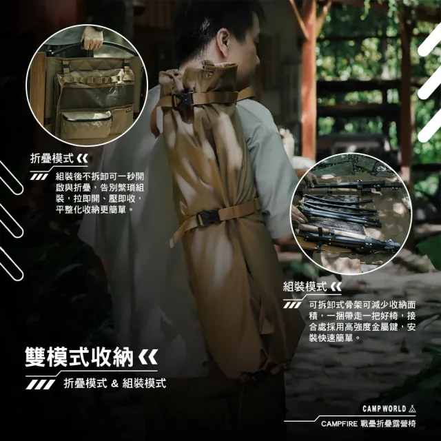 【CAMPFIRE】戰壘折疊露營椅(折疊椅 摺疊椅 露營椅 椅 椅子 露營椅子 露營 逐露天下)