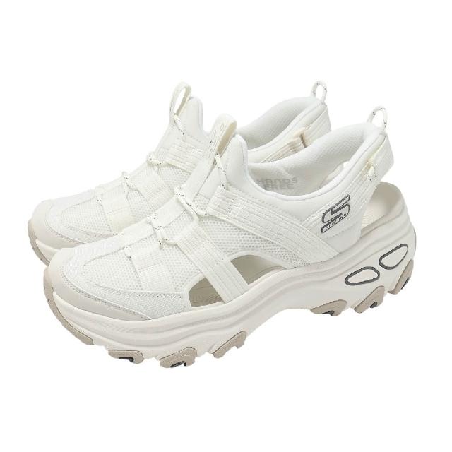 【SKECHERS】涼拖鞋 D Lite Max Slip-Ins 女鞋 米白 支撐 緩震 舒華著用款 180397OFWT