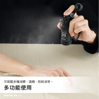ISE MOUNT 戶外露營噴霧分裝瓶 黑色 50ml 噴霧瓶 分裝噴瓶 旅行分裝 酒精噴瓶 逐露天下
