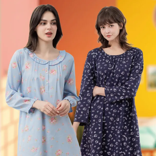 【La Felino 羅絲美】官方授權  Hello Kitty-La Felino 100%棉短長袖裙裝/褲裝(多款任選)