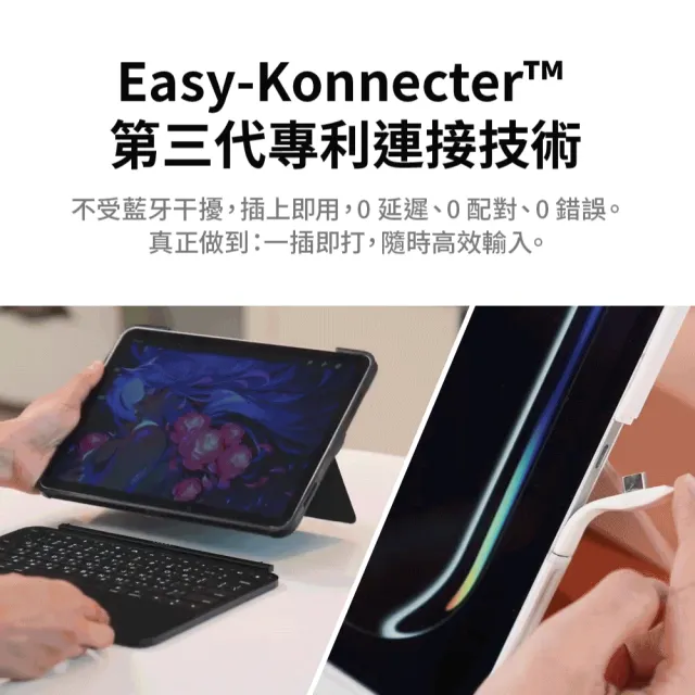 【NovaPlus】Konnecter Pro 靈巧鍵盤(iPad 鍵盤保護殼_新增側邊充電)