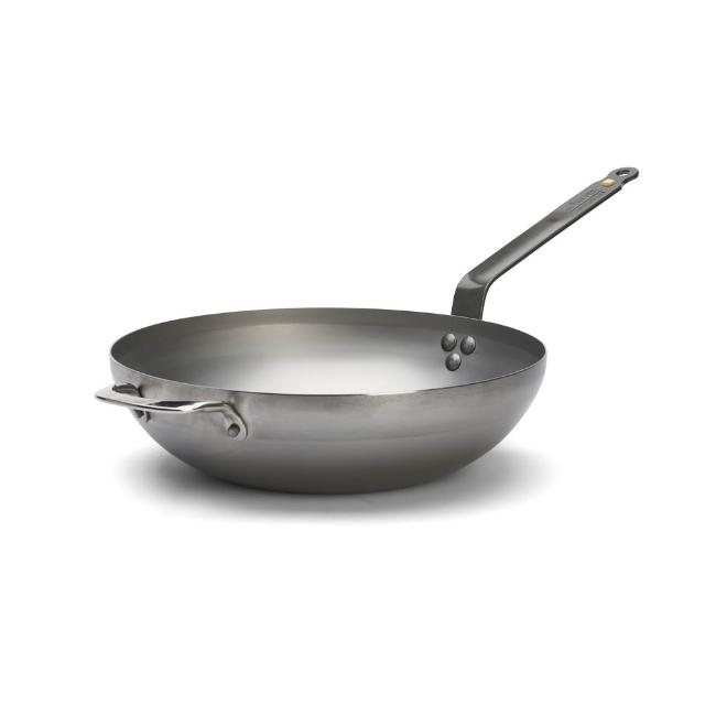 【de Buyer 畢耶】原礦蜂蠟鐵鍋 中華北京炒鍋32cm(附握耳)