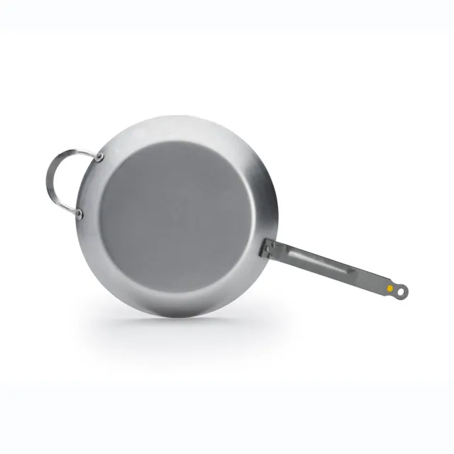 【de Buyer 畢耶】原礦蜂蠟鐵鍋 傳統單柄單耳平底鍋32cm-適用IH爐
