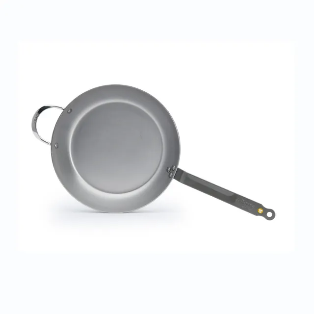【de Buyer 畢耶】原礦蜂蠟鐵鍋 傳統單柄單耳平底鍋32cm-適用IH爐
