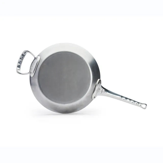 【de Buyer 畢耶】原礦蜂蠟鐵鍋 職人防滑握柄平底鍋32cm-適用IH爐(附握耳)