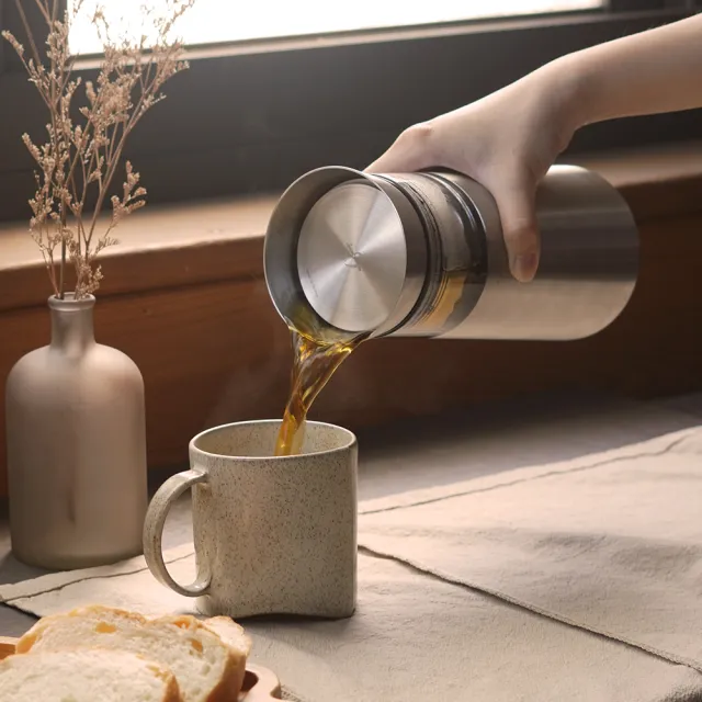 【Driver】鋼丹泡茶壺-700ml(專利設計 不鏽鋼瓶身 茶壺 沖茶壺 熱茶壺 沏茶壺 冷泡茶 保溫瓶)