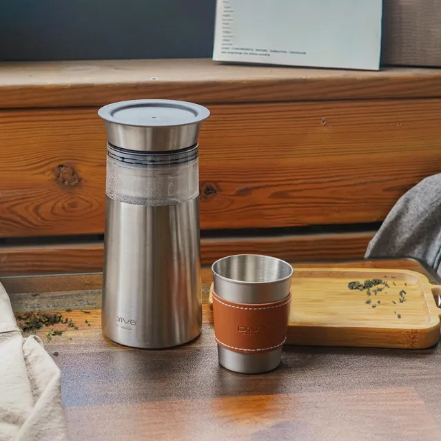 【Driver】鋼丹泡茶壺個人隨身組(泡茶壺 茶具 茶器 茶杯 不鏽鋼茶壺 不鏽鋼杯 茶壺茶杯組 送禮推薦)