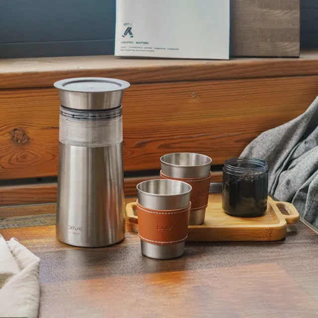 【Driver】鋼丹泡茶壺聚會分享組(泡茶壺 茶具 茶器 茶杯 不鏽鋼茶壺 不鏽鋼杯 密封罐 茶壺茶杯組 送禮推薦)