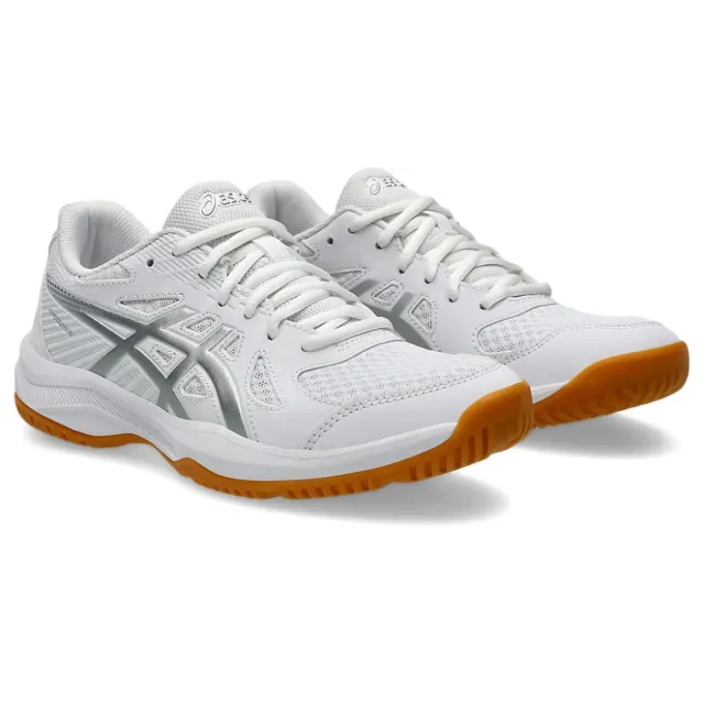 【asics 亞瑟士】排球鞋 羽球鞋 女鞋 匹克球 運動鞋 UPCOURT 6 白 1072A107-100