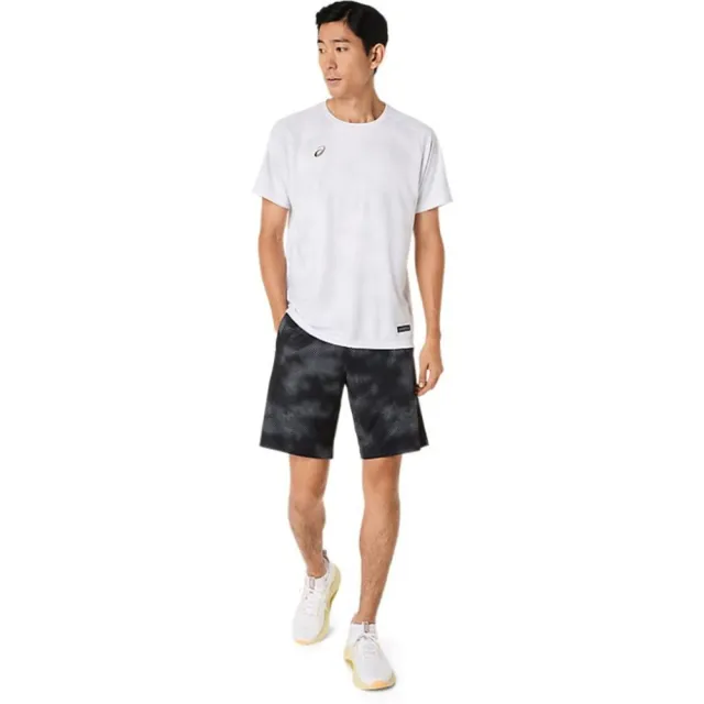 【asics 亞瑟士】短袖上衣 男 訓練 慢跑 白 2033C038-100
