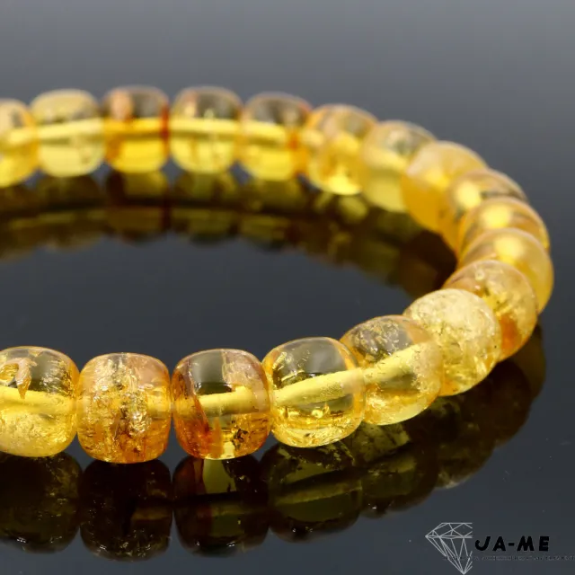 【JA-ME】天然琥珀 金珀雨花老型珠手珠8-9mm