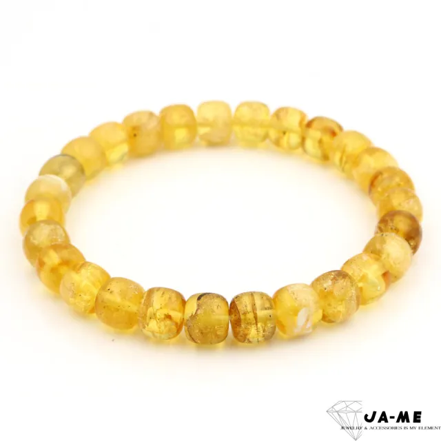 【JA-ME】天然琥珀 金珀雨花老型珠手珠8-9mm