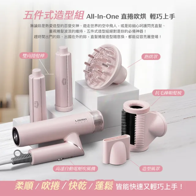 【CHIMEI 奇美】等離子高速自動電壓吹風機(大全配/國際電壓/可折疊/出國旅行/HD-32HFP0/B)