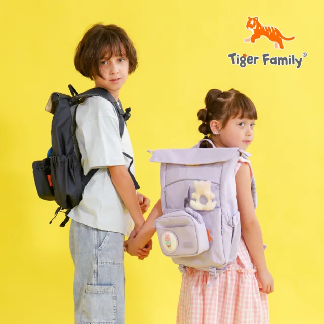 【Tiger Family】兒童創意休閒背包-大尺寸│Kanga 大掛包 超值三件組(包+側背小掛包+野餐墊)