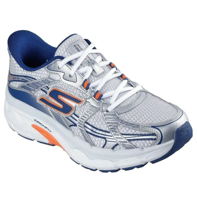 【SKECHERS】Go Run Arch Fit 2.0 男 慢跑鞋 跑鞋 銀 藍(221103WNV)