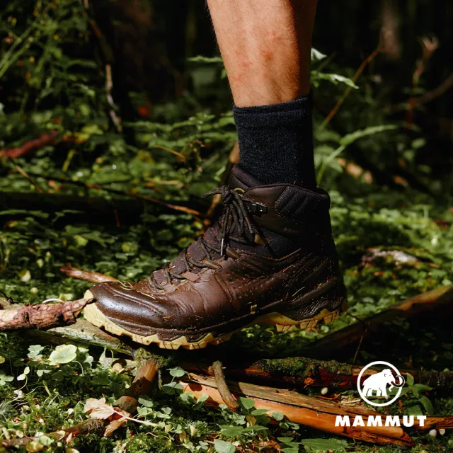 【Mammut 長毛象】Mercury IV Mid GTX Men 中筒皮革登山鞋 沼地棕/琥珀綠 男款 #3030-04711