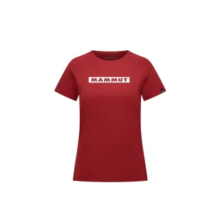 【Mammut 長毛象】QD Logo Print T-Shirt AF W 快乾LOGO短袖T恤 女款 深經典紅PRT2 #1017-02022