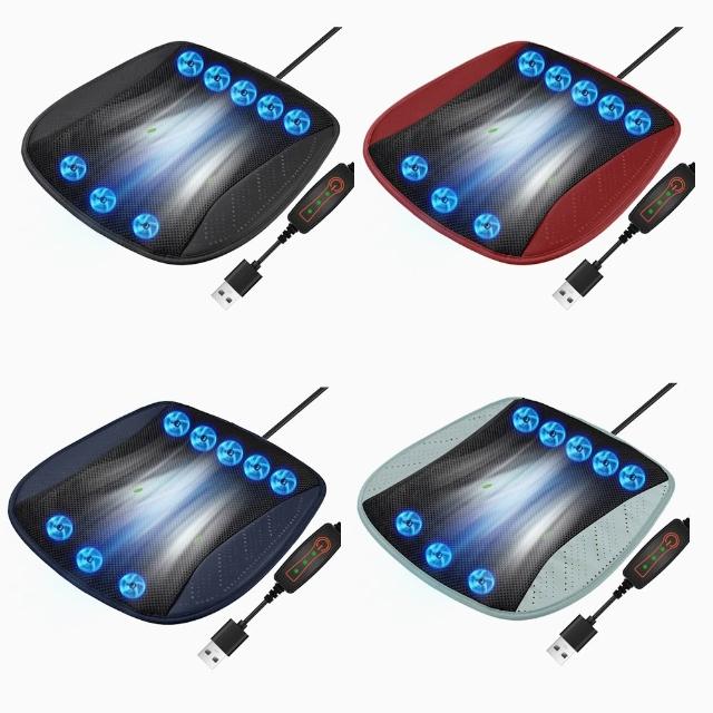 【GER 泰】升級款八風扇夏季清涼通風坐墊 USB 涼爽 椅墊
