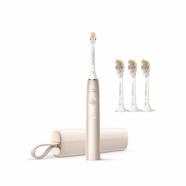 【Philips 飛利浦】Sonicare頂級尊榮AI智能音波電動牙刷-HX9996/11香檳金