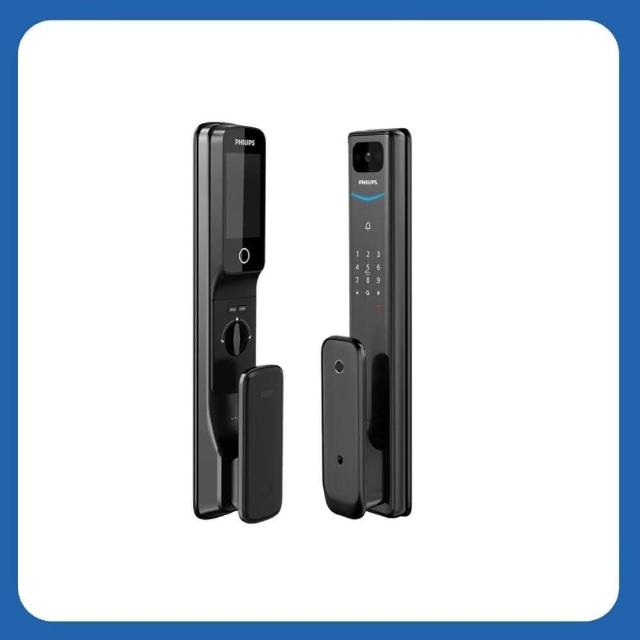 【Philips 飛利浦】ALPHA VP 貓眼 推拉式智能門鎖/電子鎖(指紋│卡片│密碼│鑰匙│WiFi/含安裝)