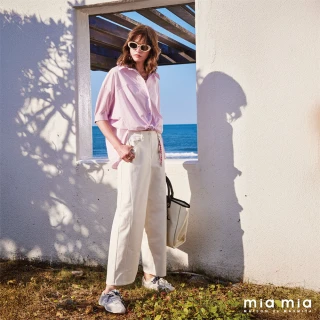 【mia mia】棉質斜紋直筒長褲