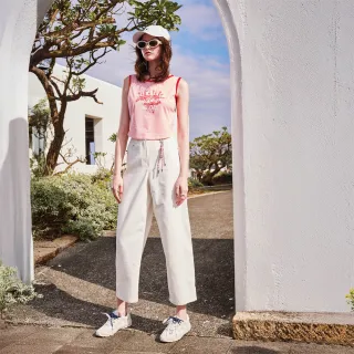 【mia mia】棉質斜紋直筒長褲