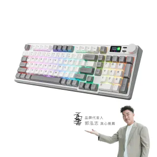 【i-Rocks】K85R 機械式鍵盤-熱插拔-RGB背光-冰晶白