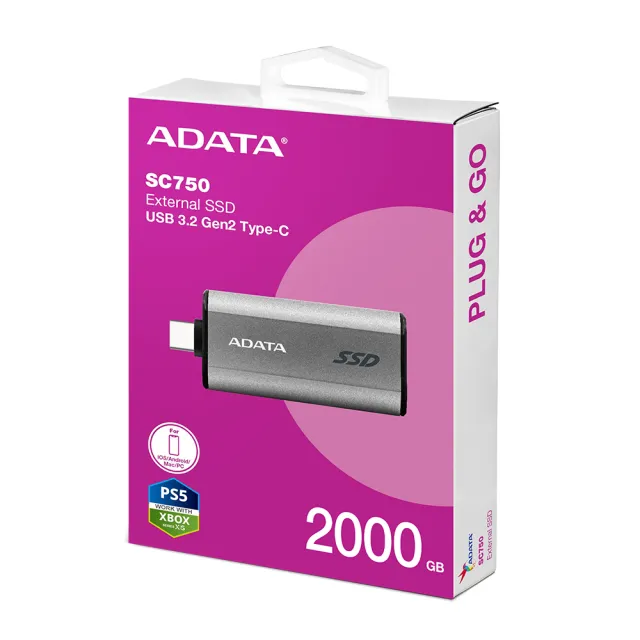 【ADATA 威剛】SC750 500GB 外接式固態硬碟